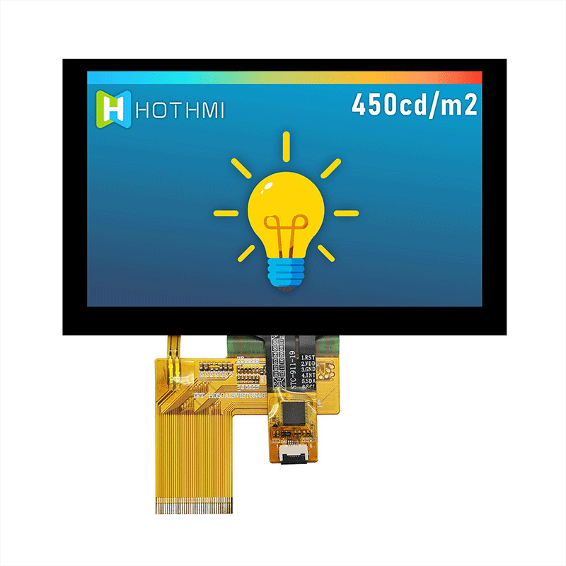 5 Inch 800X480 Pcap Monitor Wide Temperature TFT LCD Module Touch Screen