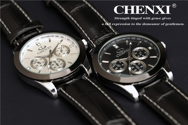 2015 New Fashion Wristwatch Stainless Steel CHENXI Top Quality Alloy Watch Leather Watch