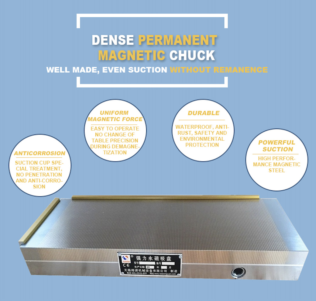 XM91 125*250mm Permanent Magnetic Chuck For Grinding