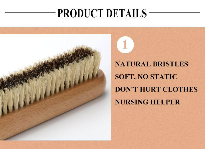 Beechwood Boar Bristle Wooden Scrub Brush With Long Handle Lightweight