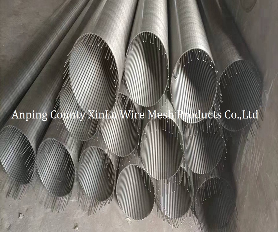 Wedge Wire Wrapped Screens Stainless Steel Water Well Pipe 76 - 500mm Diameter