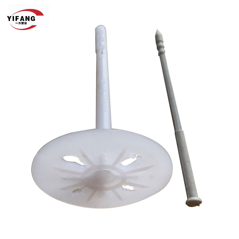 PE Outer And Iron Nail Inside 80mm 3.7mm Plastic Insulation Anchors
