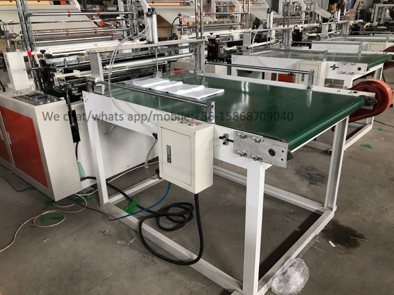 Stepper Motor Sealing Bag Making Machine Heating Sealing Cold Cutting Bottom Two Layer