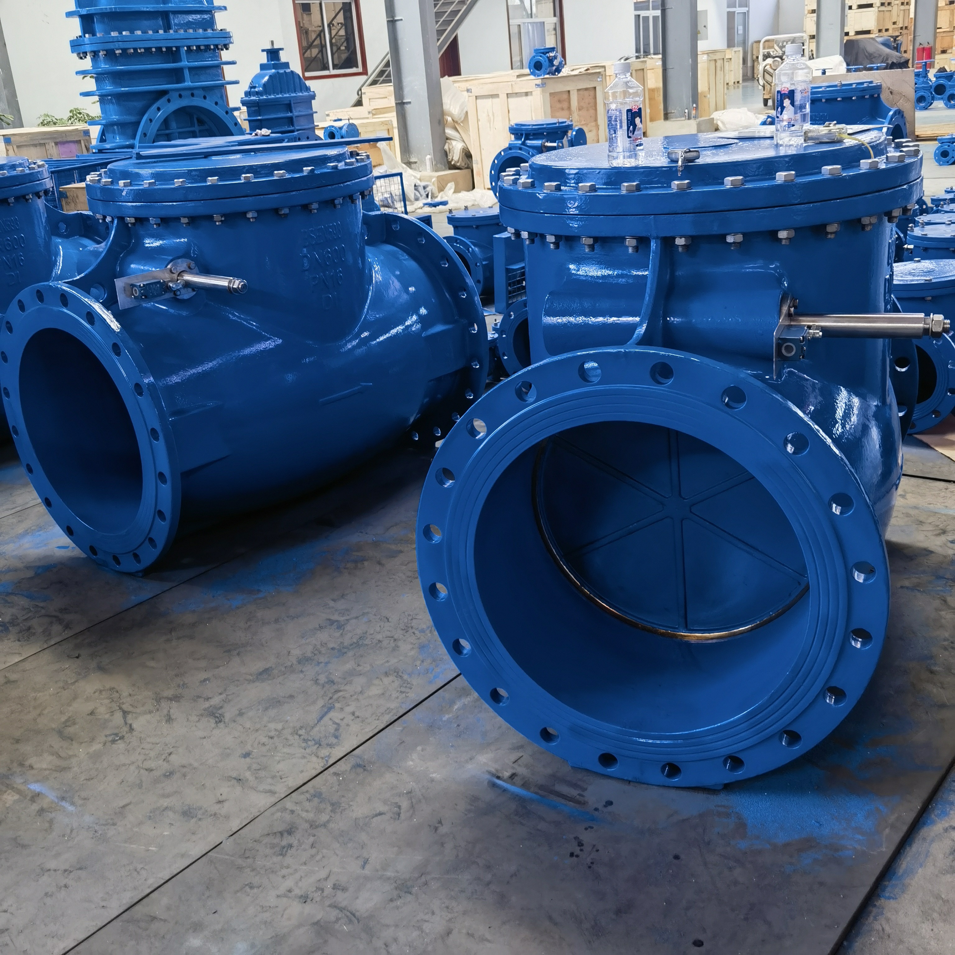 Carbon steel stainless Swing Type Check Valve with Counter Weight Limit Switch DN600