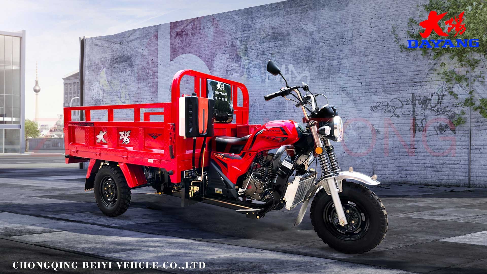 DAYANG 200cc Gas Tricycle with 5.0 Inch Wheels and Durable Lifan Engine in Cameroon