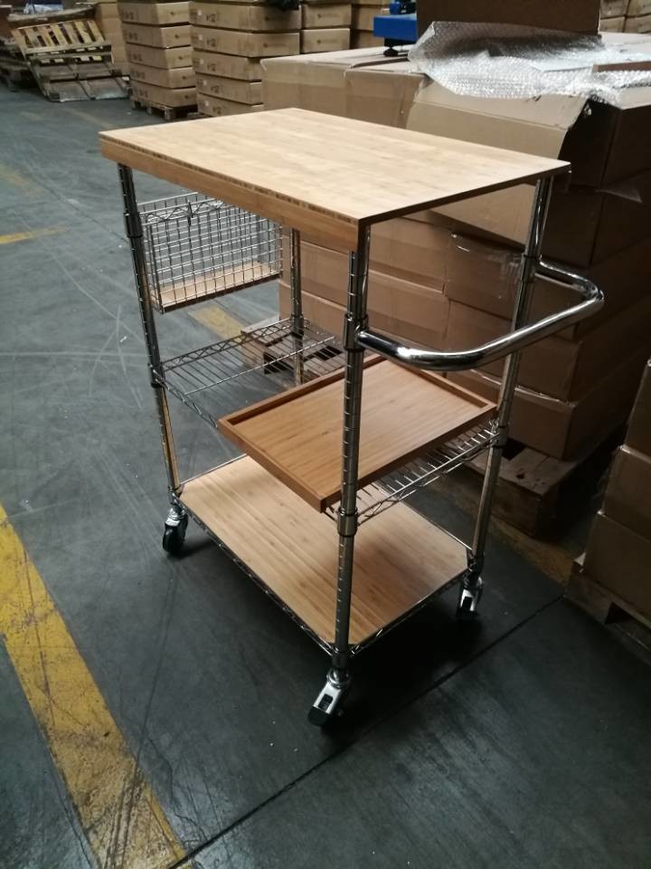 metal/ wood kitchen carts , Shelving, Carts & Racks | Wire Shelves Wire Shelving China