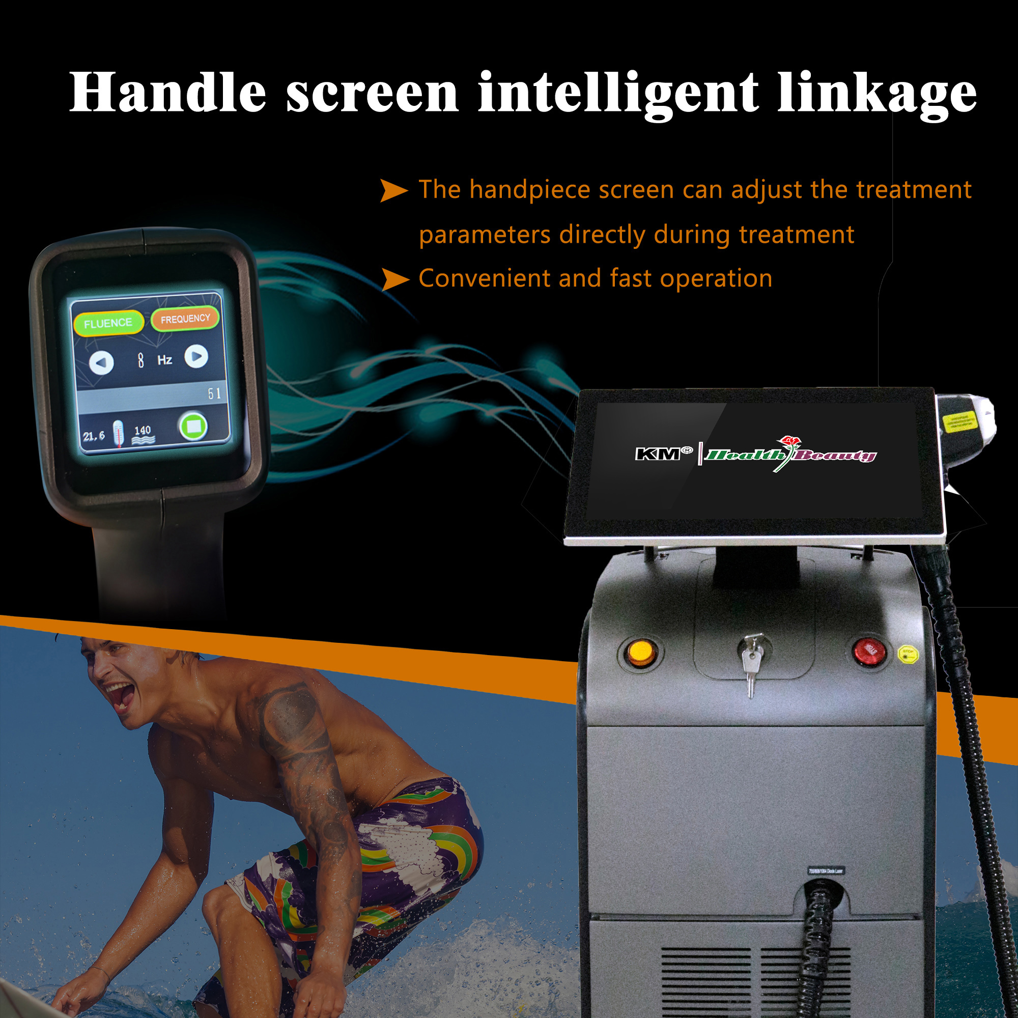 4 Wavelengths Diode Laser Hair Removal Machine 808nm/755 808nm 1064nm with User Manual