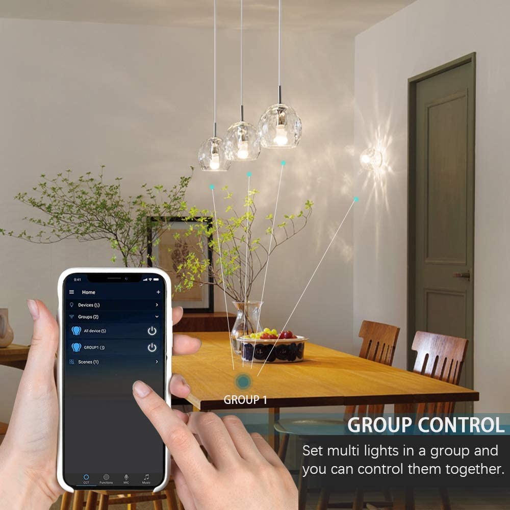 Tuya Alexa 10W E27 E26 B22 Dimmable Smart Wifi LED Bulb RGB + White