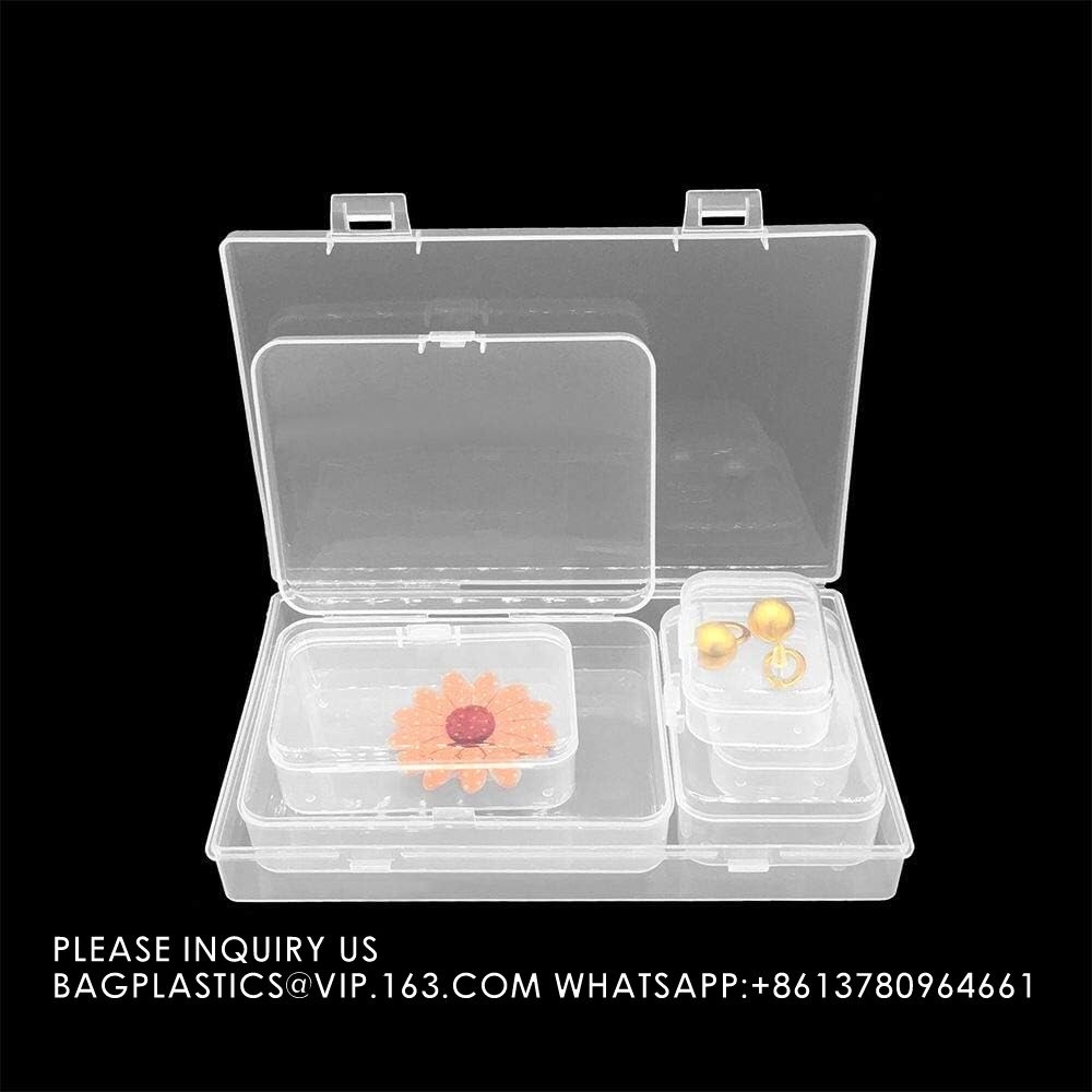 Storage Containers Rectangular Empty Small Plastic Containers For Small Items Art Craft Jewelry Projects