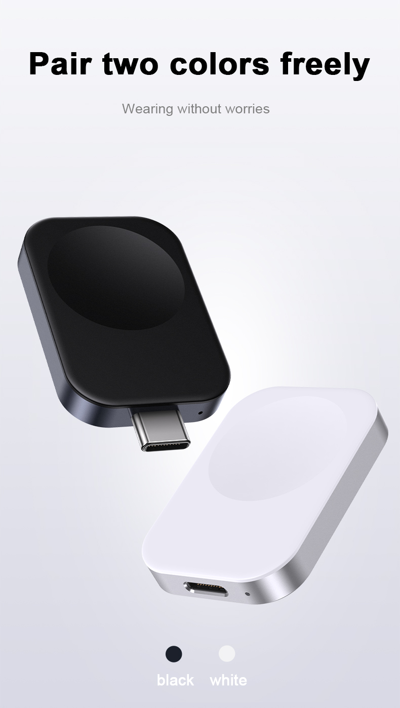 5V 1A Input Mini Wireless Charger for Watches Type-C Interface Compact Size