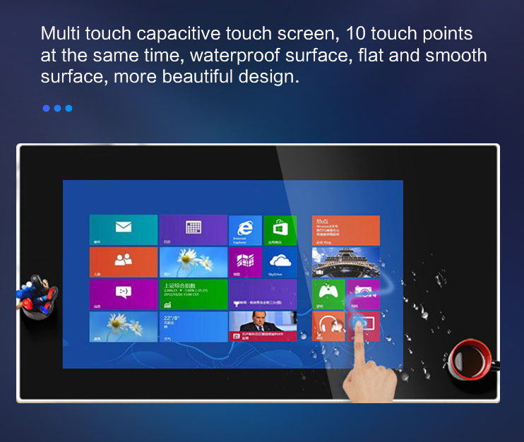 43 Inch LCD Advertising PCAP Smart Coffee Table With Touch Screen
