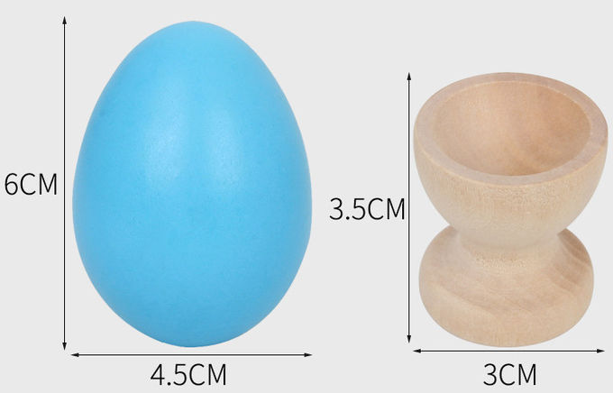 Assorted colors Solid Wooden Easter eggs for kids children DIY Graffiti painging can be with