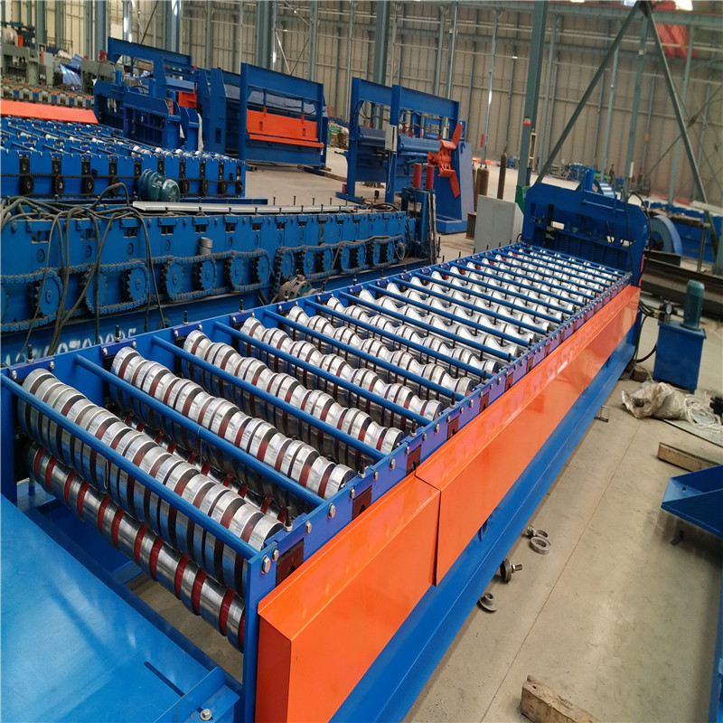 Hydraulic Wave Roof Glazed Tile Roll Forming Machine / Roll Form Equipment