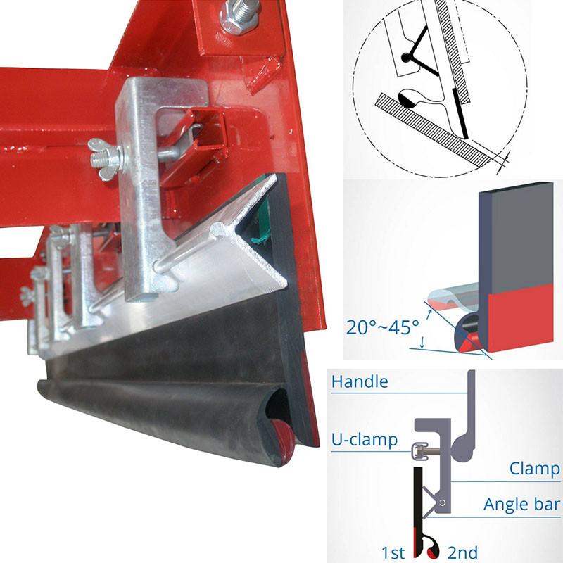 Abrasion Resistant Belt Conveyor Side Skirt Y Type Skirting Rubber Lining