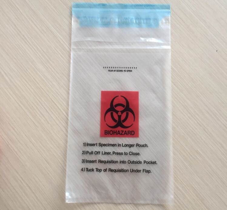 Medical Biohazard Bag/self sealed biohazard waste bag, Medical Disposable Plastic Bags/Self Sealing Sterilization Bag/ Z