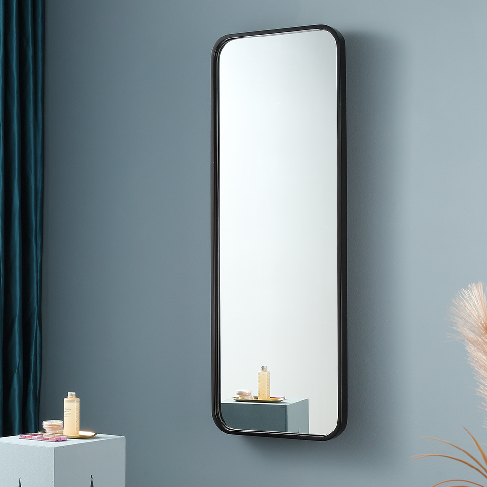 Dimmable Lighting Full Length Bedroom Mirror Moisture Resistant Copper Free Silver Mirror
