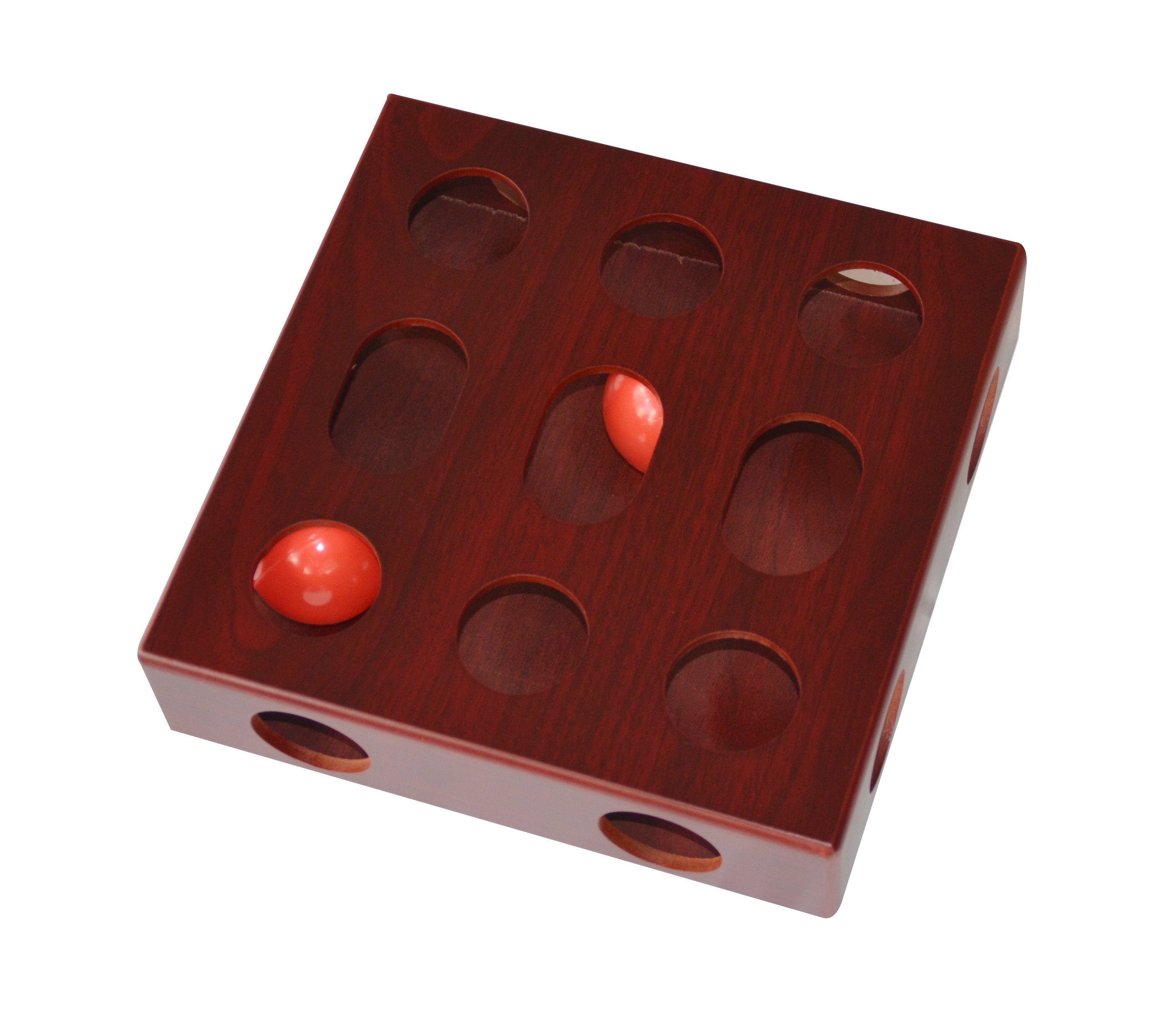 Wooden Square Cat Puzzle Toy Box , Interactive Cat Toys Treasure Hunt