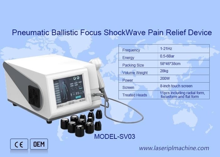Desktop 6 Bar Portable Shockwave Machine For Pain Relief Weight Loss