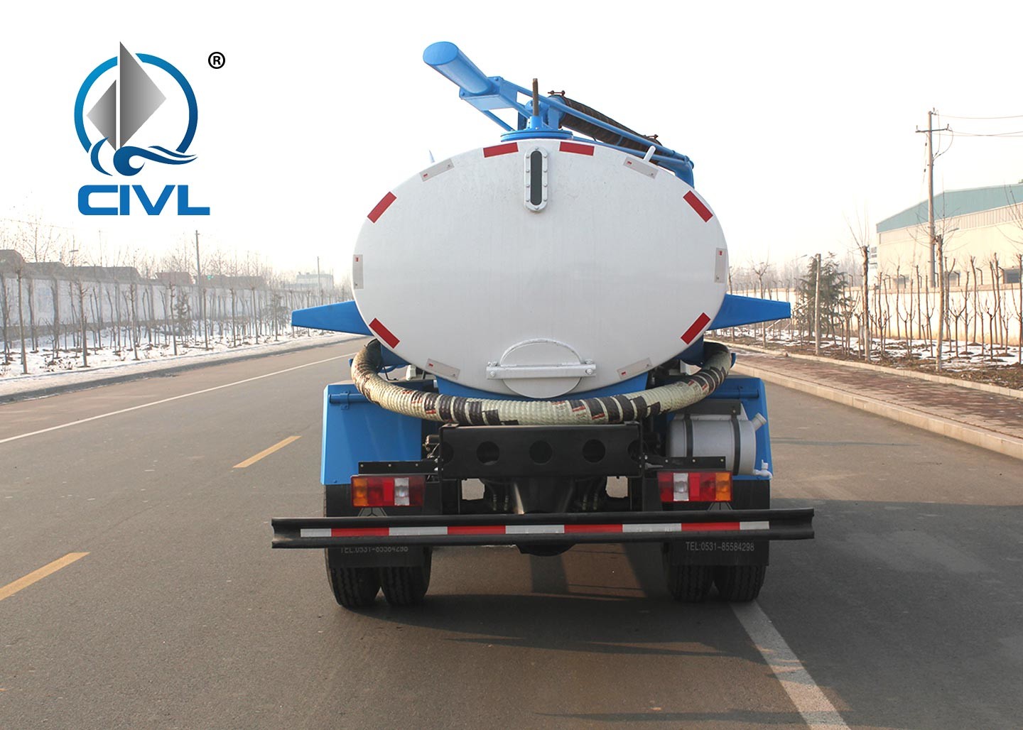 Sinotruk Howo 4m3 - 8m3 Light Duty Sewage Suction / Vacuum Truck