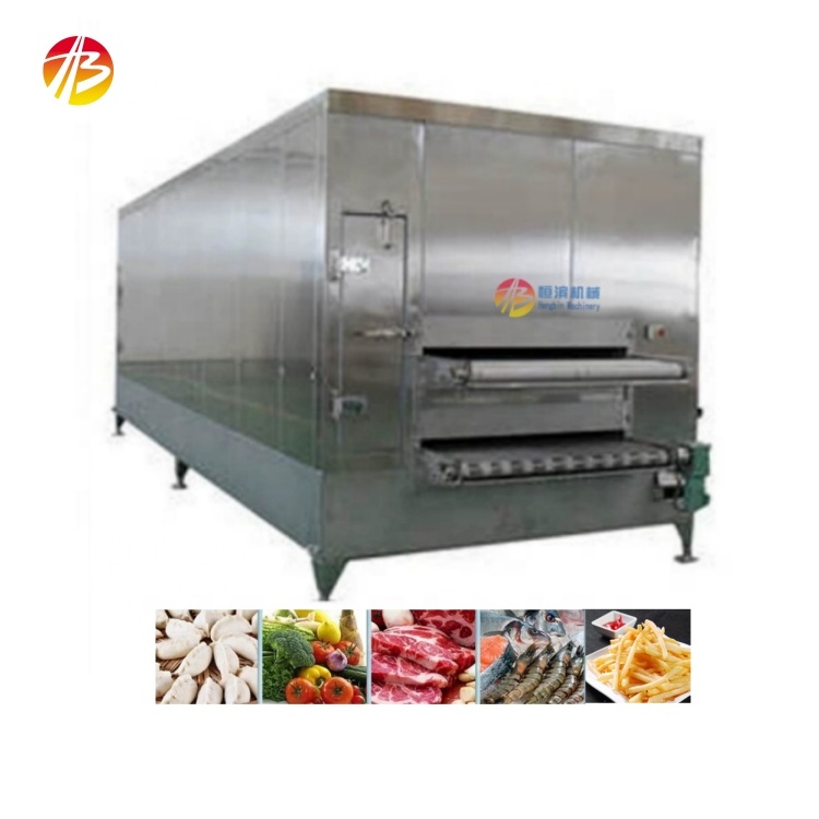 Quick Freezing Machine Fries Tunnel Freezer with High Productivity and SUS 304 IQF