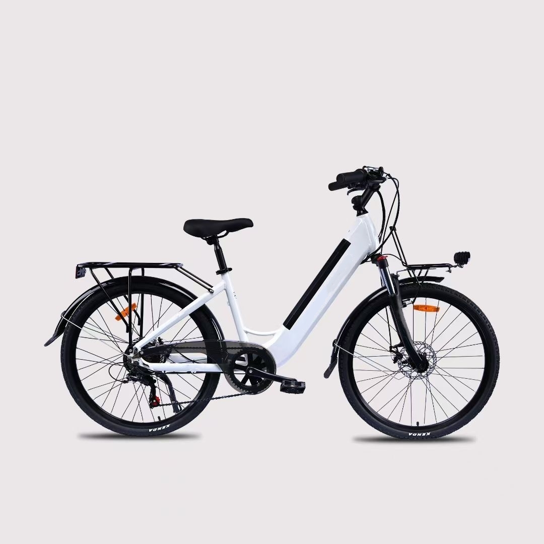 Ladies Step Thru Electric City Bike 36V 11Ah 7 Speed 26" / 24" Electric Bicycle