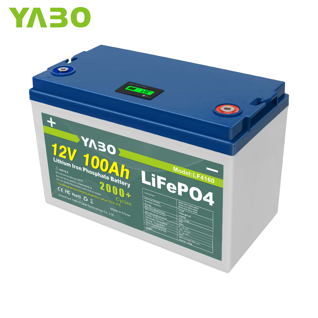 12v 100ah Lithium Iron Lifepo4 Battery BMS Energy Solar Control 12V