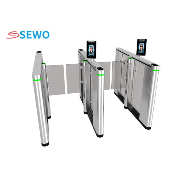 High Speed Pedestrian Turnstile Gate , Fingerprint Turnstile With Facial
