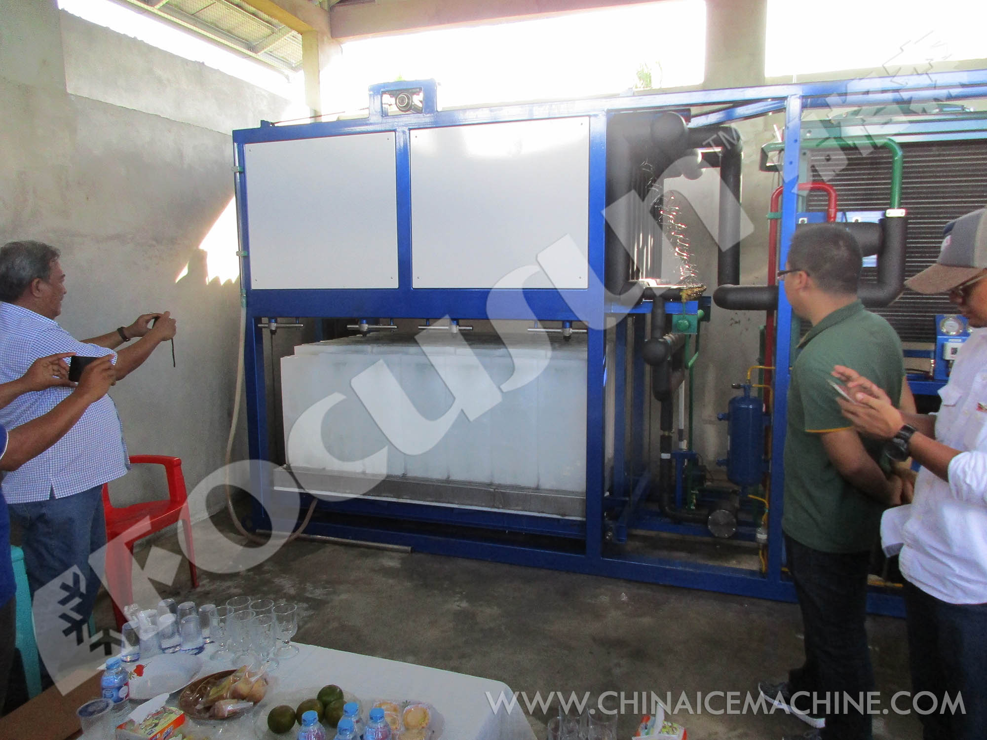 6-tonne Capacity Ice Block Machine for Bar or Block Ice in Sur Commande Dimensions