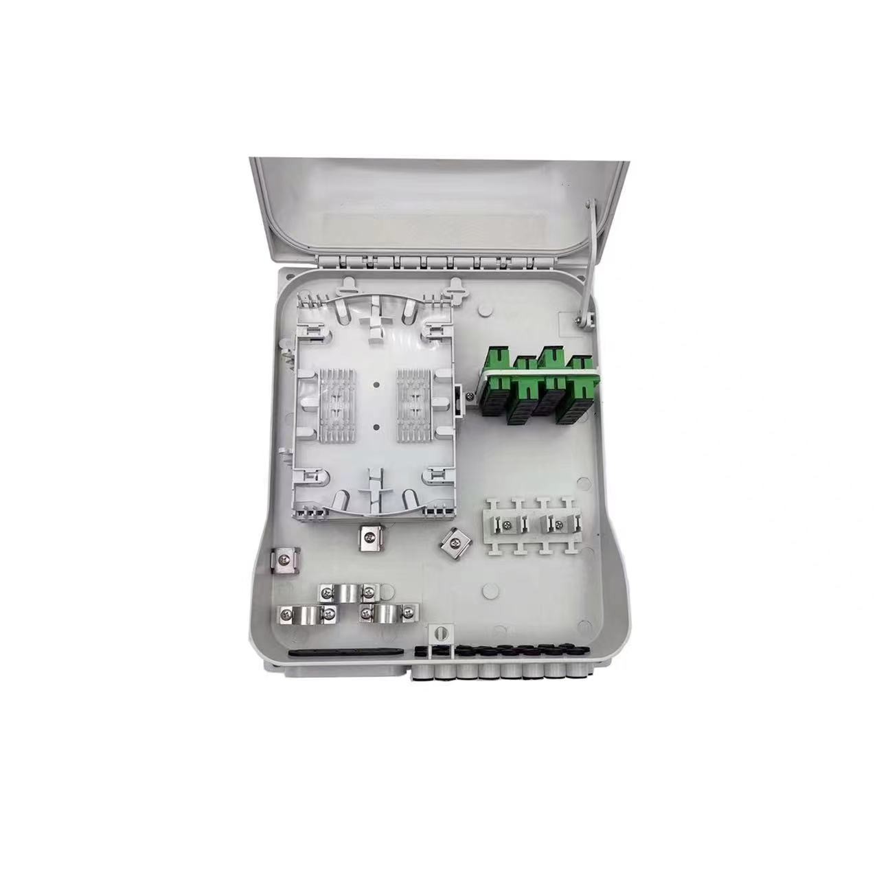 Outdoor Fiber Optic Distribution Box PC+ABS Material for Ftth