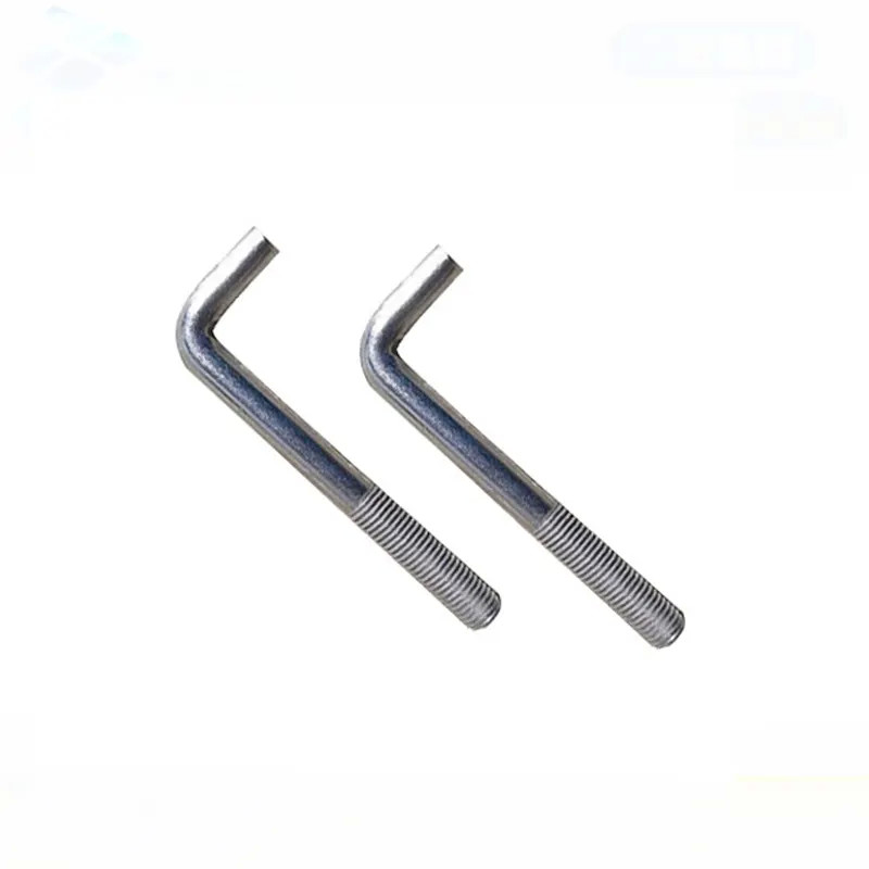 Stainless Steel Eyelet Foundation Bolt L 7 J Type Anchor Bolt With Nuts M10 Plain