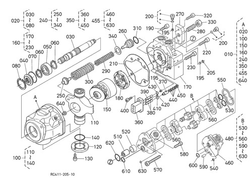 24693855 KX91-3 AP2D18 Piston Excavator Hydraulic Pump Assy