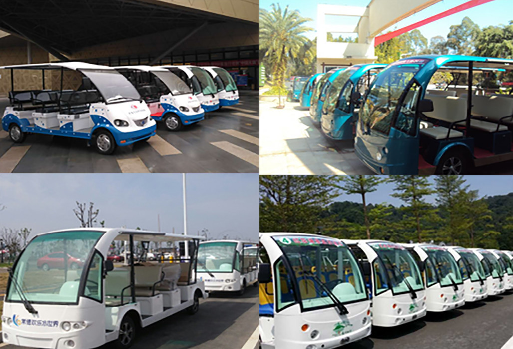 Street Legal 11 Person Mini Electric Sightseeing Bus With Artificial Leather Seats