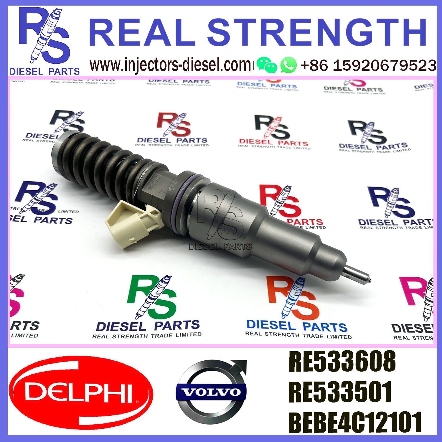 DELPHI Fuel Injectors 2 Pin RE533608 RE533501 BEBE4C012101 E1