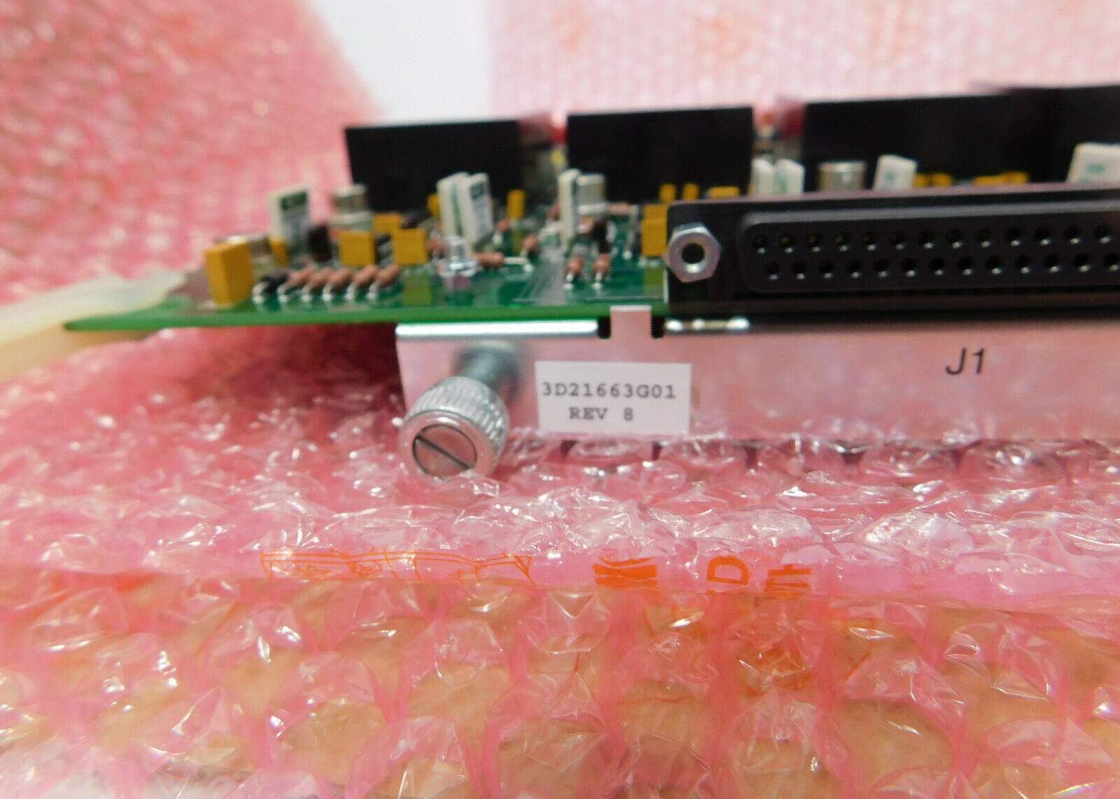 EMERSON 3D21663G01 10, PC Card, Output, Analog, Serial number matches factory box label.