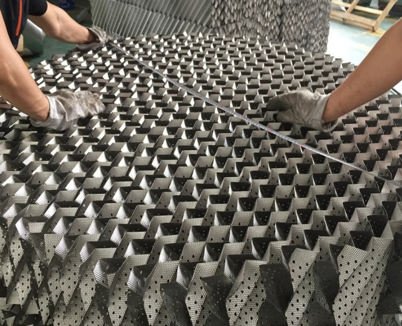 Perforated Plate Corrugated 125X 350Y Metal Structured Packing