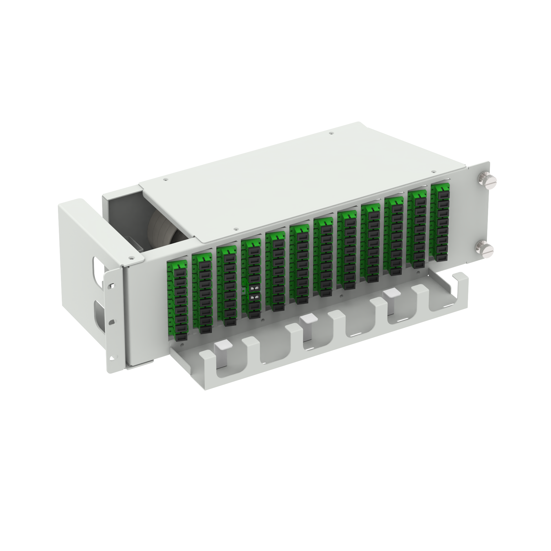 Data Center 96 Cores SC APC Type 19 Inch Fiber Optic Patchpanel with 5 and Swing Design