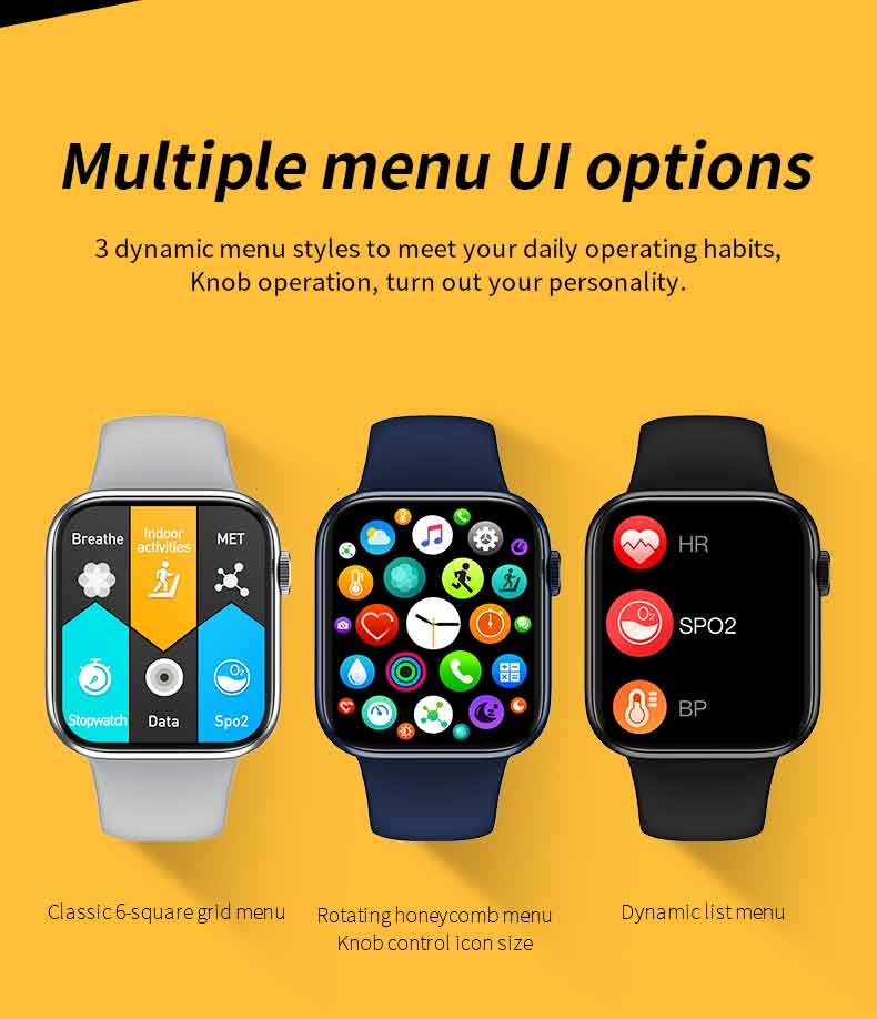 44mm 1.72" Heart Rate Bluetooth Fitness Watch Pk IWO12 W26