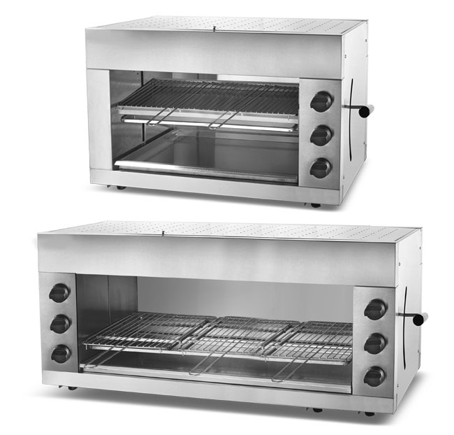 9KW Commercial 2 Racks Gas Salamander 3/6 burner Stainless Steel Meat Grill Machine for Hotel