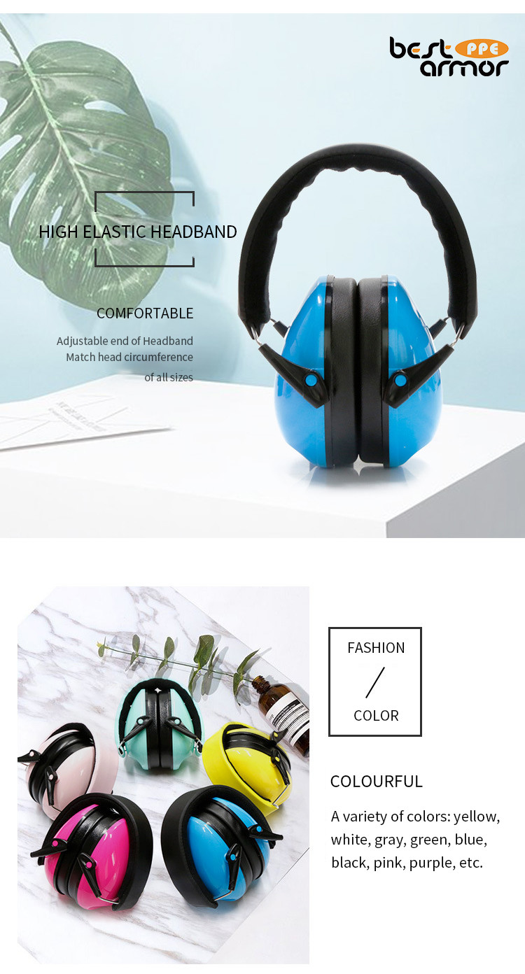 Kids Customized Ear Defenders Colorful Children Hearing Protection Noise Cancelling Earmuff Ear Muffs For Baby