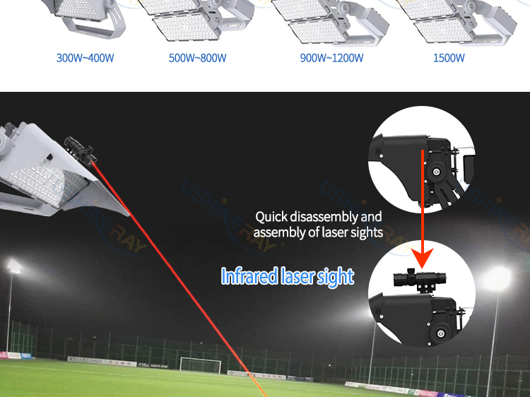 AC100 - 277V High Mast Led Flood Light Adjustable Angles Marine Led Flood Lights