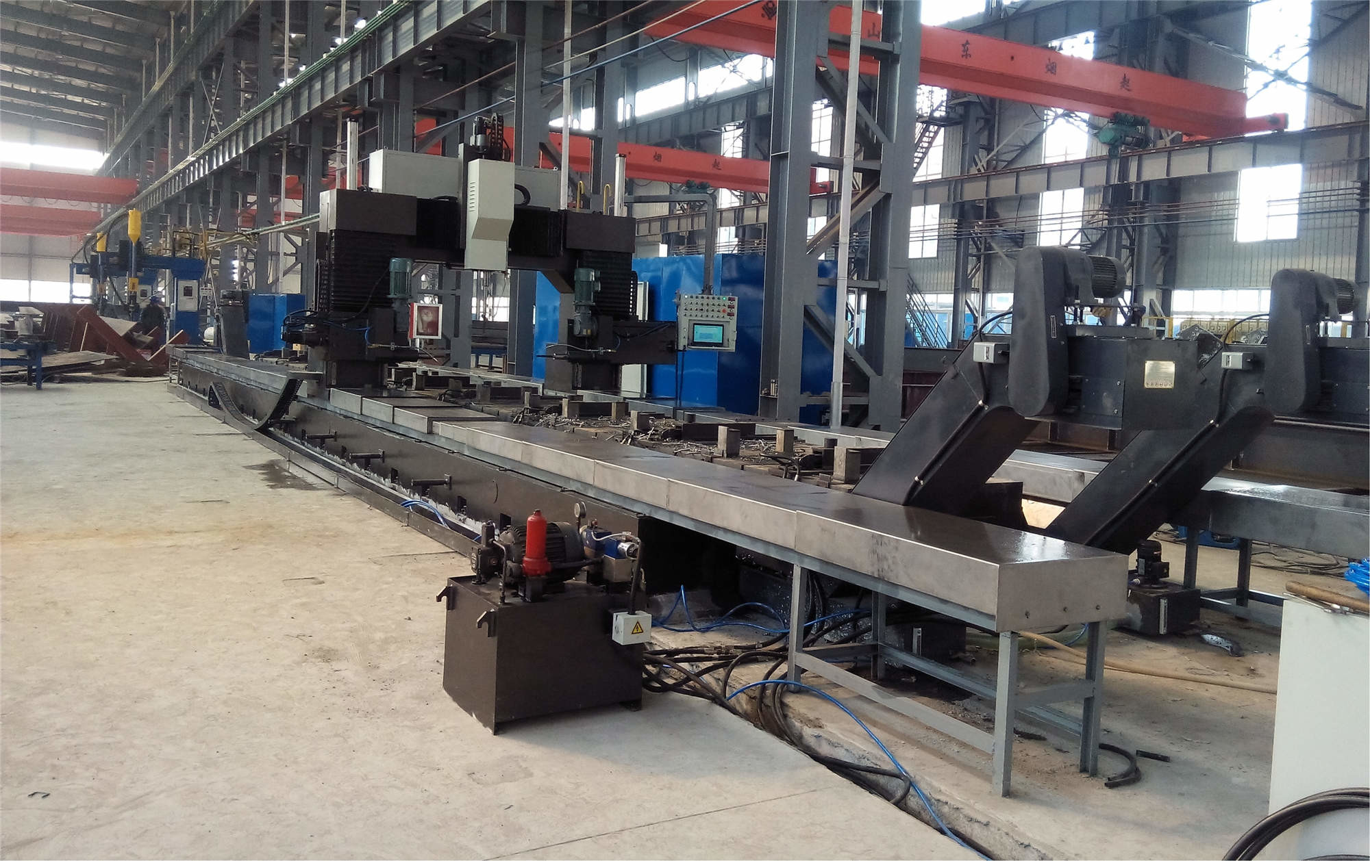 Heavy Steel Bridge CNC Beam Drilling Machine Line High Speed
