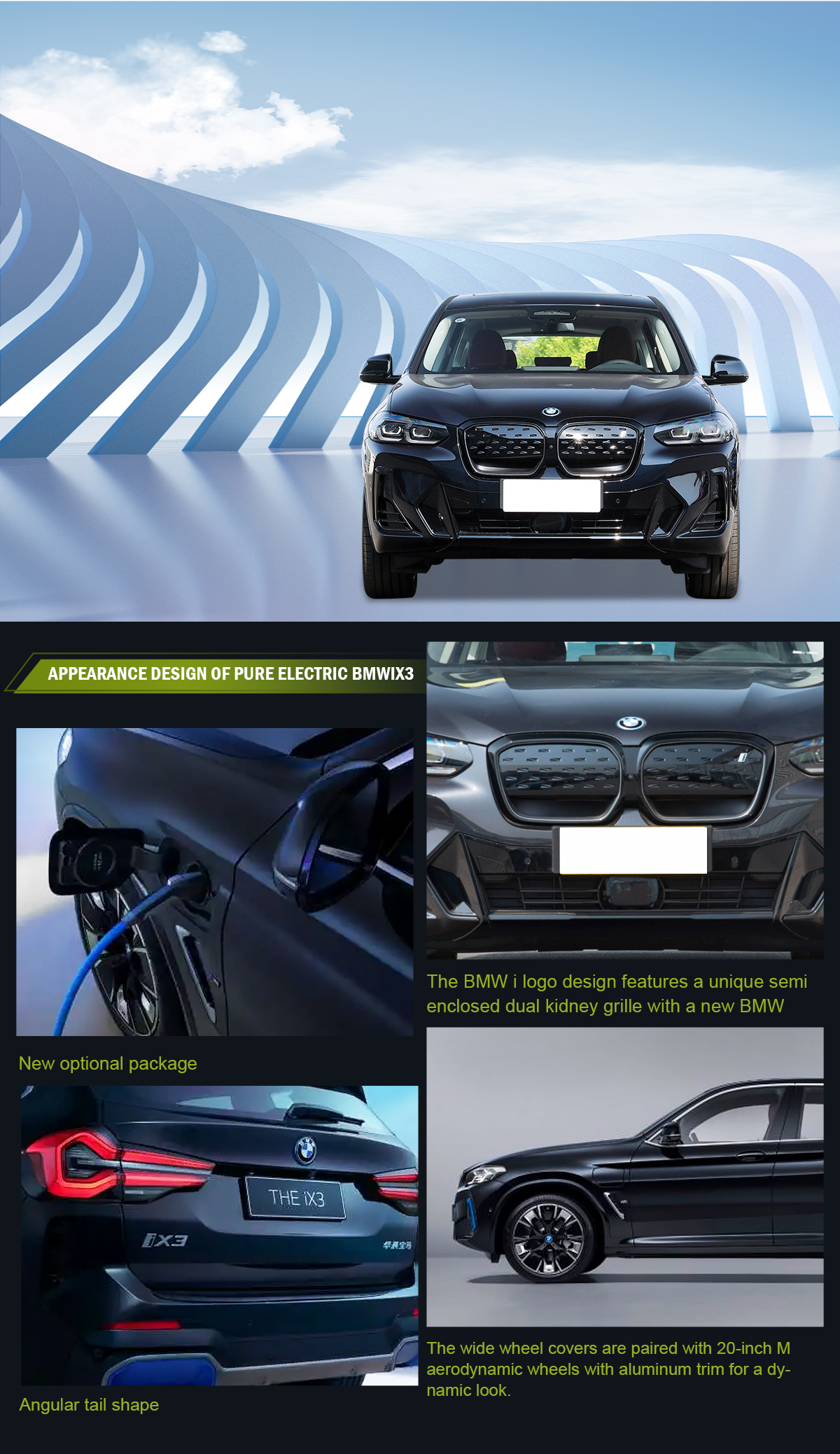 2024 Energy BM-W iX3 I3 0km Used Pure Electric SUV Car with Ternary Lithium Battery WHEELBASE 2864mm Charging time 0.75Hour