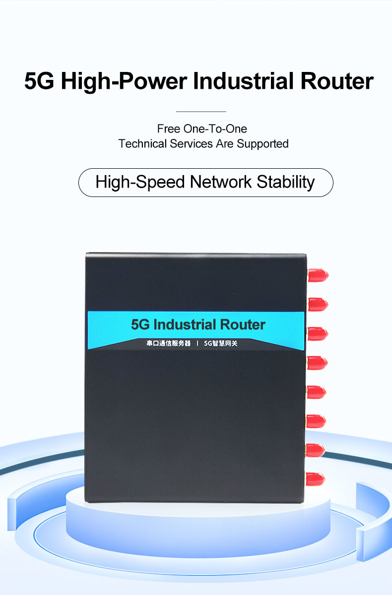 1000Mbps 5G LTE Cellular Router , Practical Industrial Network Router