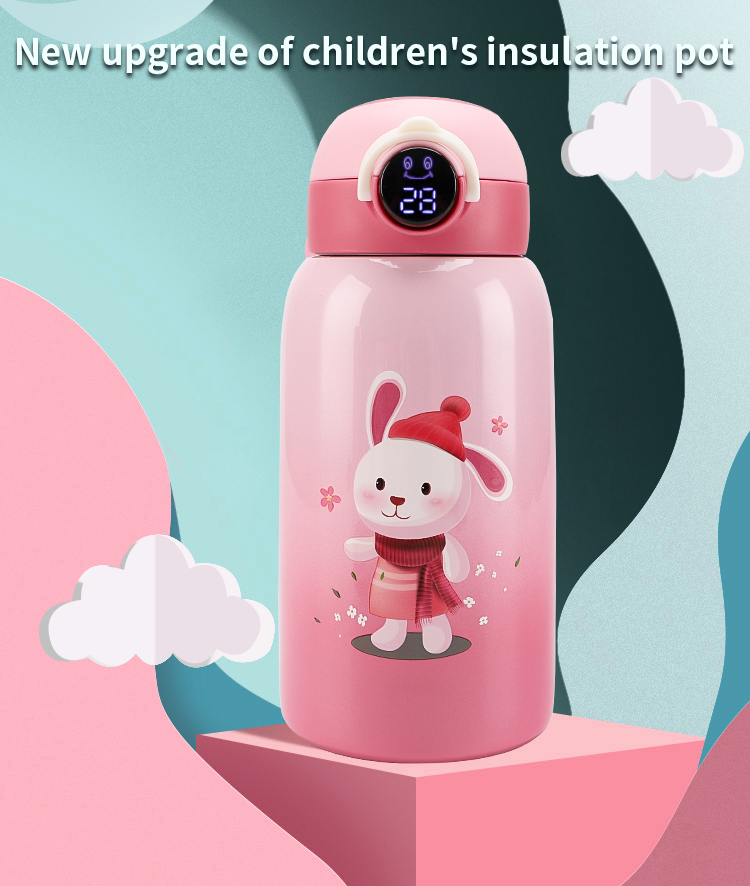 Christmas Gift Smart Water Bottle Vacuum Intelligent Water Bottle Temperature Display Mug for Kids 600ml