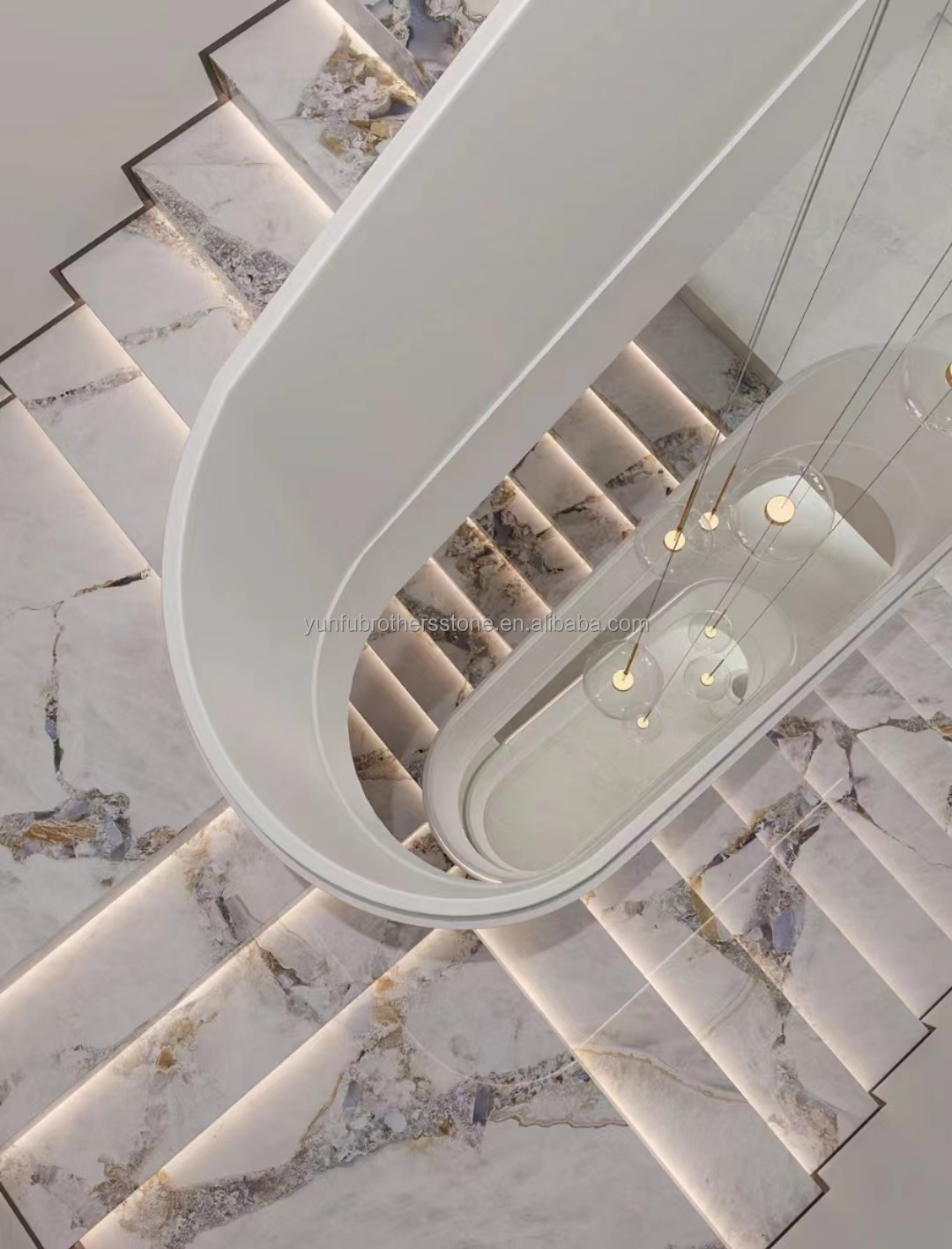 Artificial Stone Stair Material Modern Design Luxury Indoor Non Slip Floor Tiles