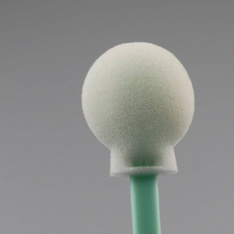 125mm Round Lint Free Cleanroom Foam Swabs Pp Stick