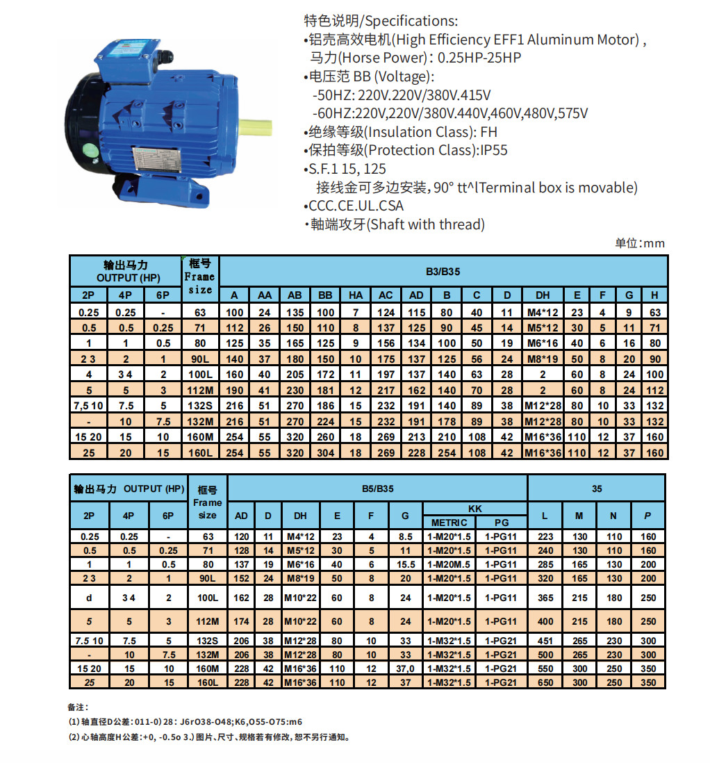 Single 3 Phase Asynchronous Electric Motor Low Speed