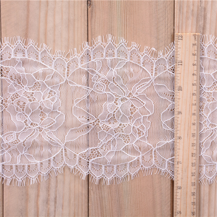 15 cm *3 yards Underwear Lace Border Eyelash lace edge with ivory black color in stock