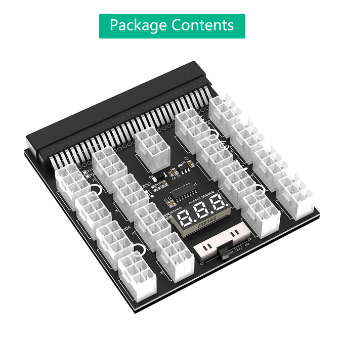 Upgrade Version ATX 17x 6Pin Power Supply Breakout Board Adapter Converter 12V for Ethereum Bitcoin Mining