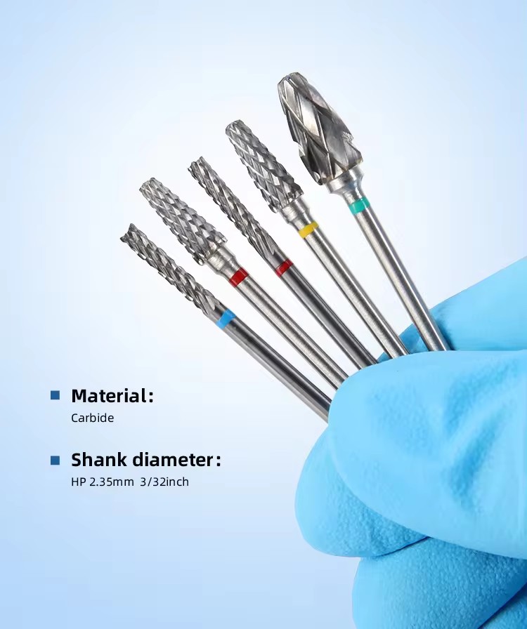 Dental Lab Use Tungsten Carbide Burs 10pcs/Set Dental Carbide Drill Kit For Micromotor
